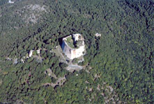 Veduta aerea della Rocca di Sillano